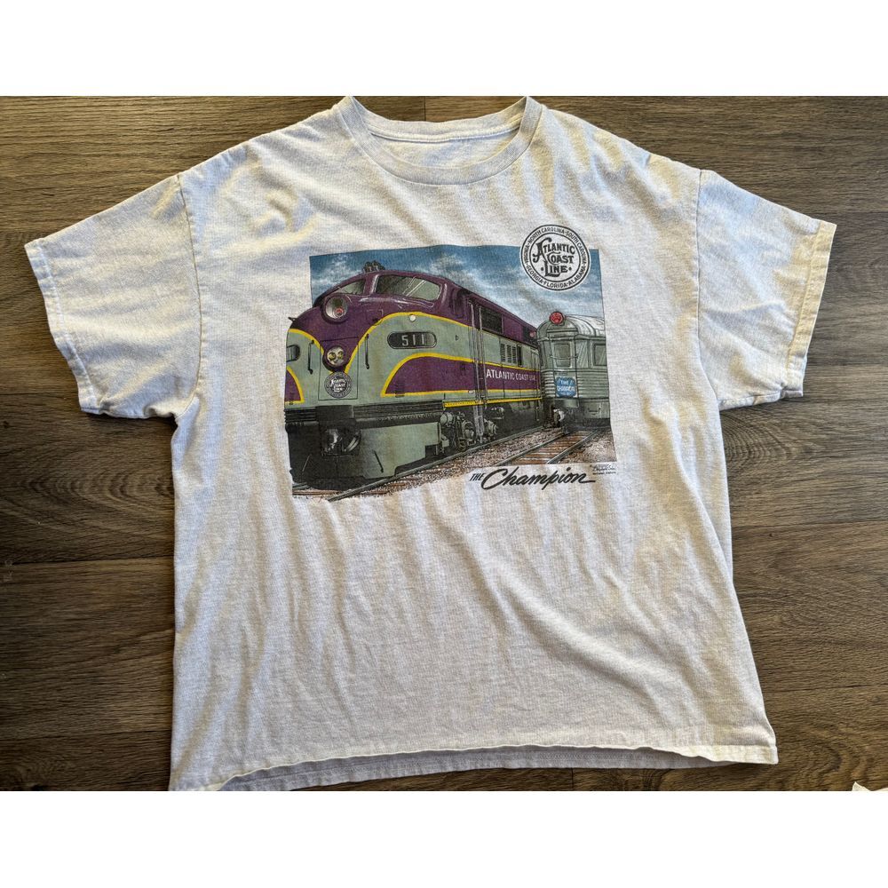 Vintage Atlantic Coastline "The Champion" Train Shirt Size‎ Large